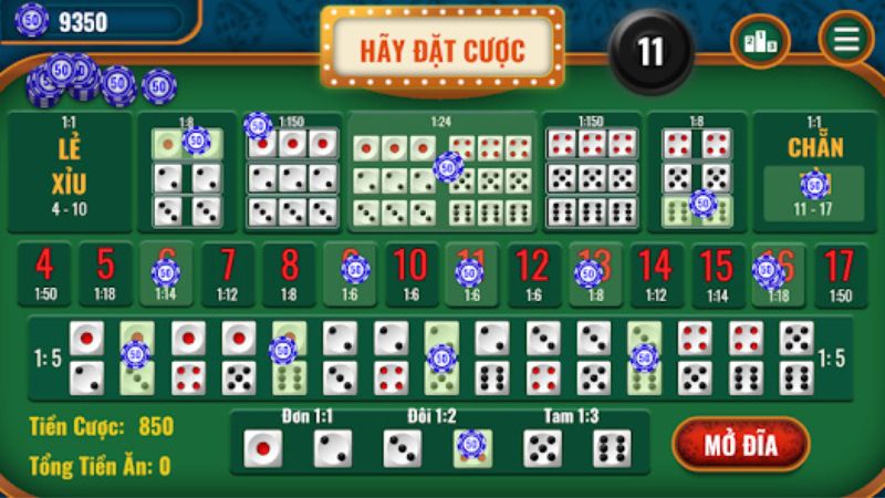 Luật chơi tài xỉu