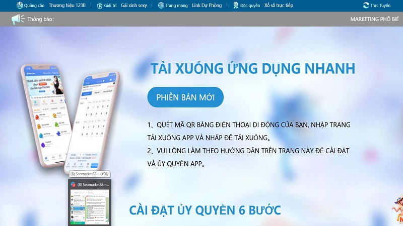 Hướng dẫn tải app 123B nhanh chóng